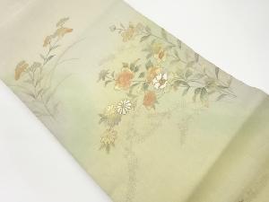 金彩秋草模様刺繍名古屋帯